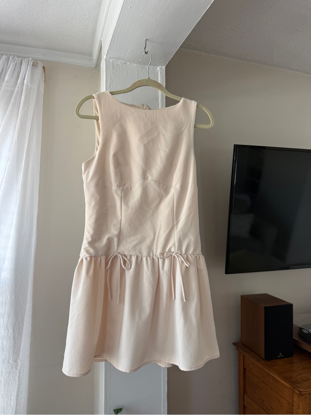 Love, Fire Blush Pink Drop Waist Mini Dress Size M Coquette Feminine